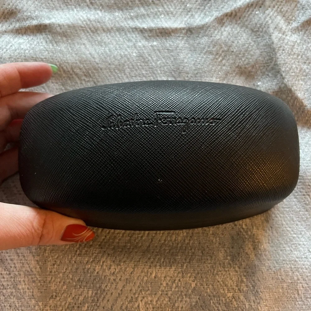 Salvatore Ferragamo Black Glasses Case